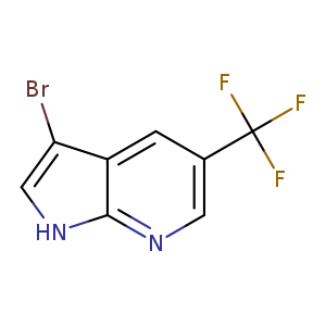 FC(c1cnc2c(c1)c(Br)c[nH]2)(F)F