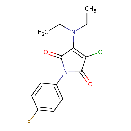 CCN(C1=C(Cl)C(=O)N(C1=O)c1ccc(cc1)F)CC