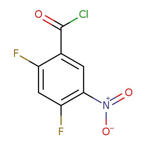 [O-][N+](=O)c1cc(C(=O)Cl)c(cc1F)F