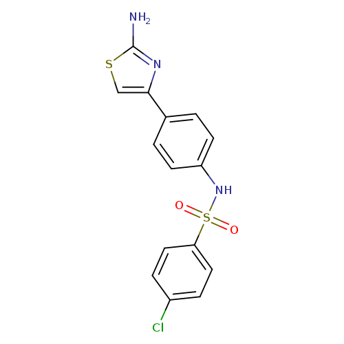Clc1ccc(cc1)S(=O)(=O)Nc1ccc(cc1)c1csc(n1)N