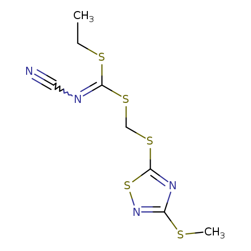 CCSC(=NC#N)SCSc1snc(n1)SC
