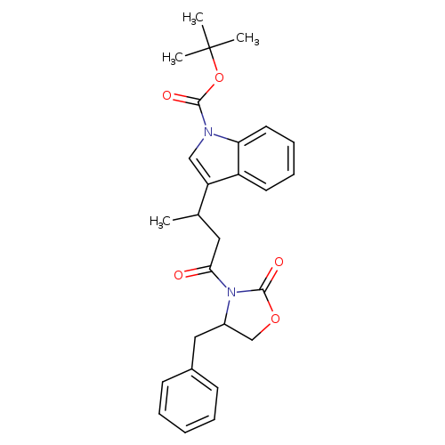 O=C(N1C(=O)OCC1Cc1ccccc1)CC(c1cn(c2c1cccc2)C(=O)OC(C)(C)C)C
