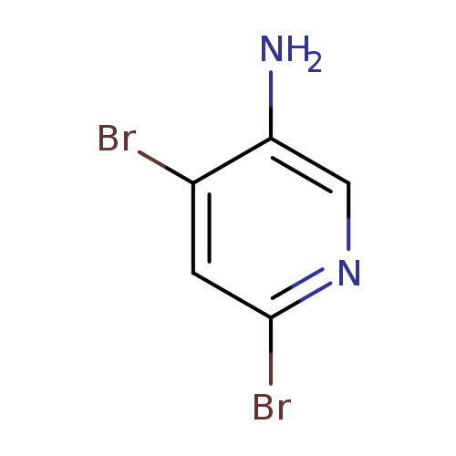 Brc1ncc(c(c1)Br)N