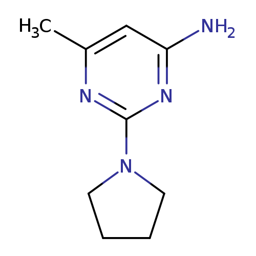 Cc1cc(N)nc(n1)N1CCCC1