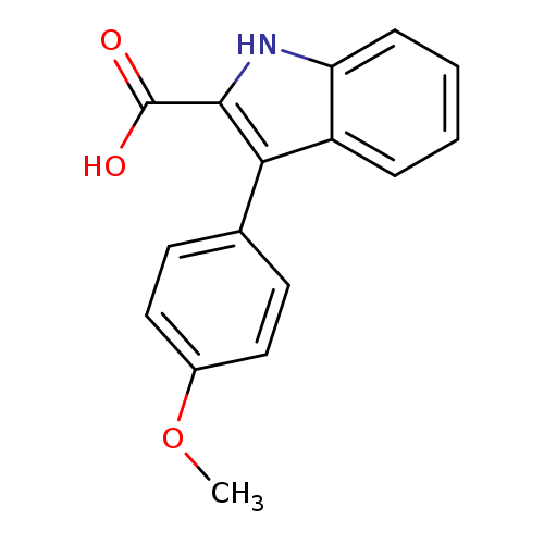 COc1ccc(cc1)c1c([nH]c2c1cccc2)C(=O)O