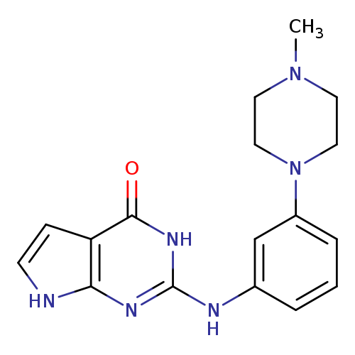 CN1CCN(CC1)c1cccc(c1)Nc1[nH]c(=O)c2c(n1)[nH]cc2