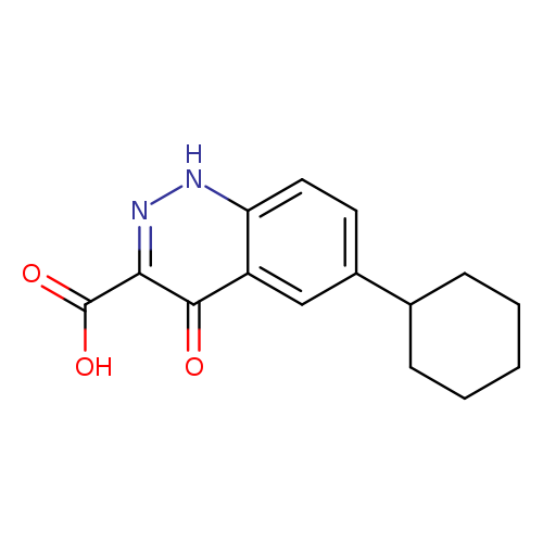 OC(=O)c1n[nH]c2c(c1=O)cc(cc2)C1CCCCC1