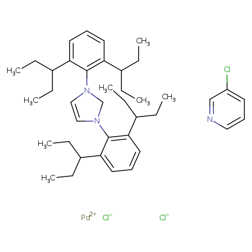 Clc1cccnc1.CCC(c1cccc(c1N1C=CN(C1)c1c(cccc1C(CC)CC)C(CC)CC)C(CC)CC)CC.[Cl-].[Cl-].[Pd+2]