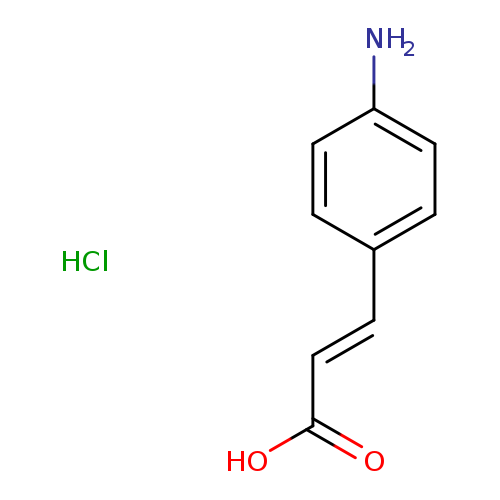 OC(=O)/C=C/c1ccc(cc1)N.Cl