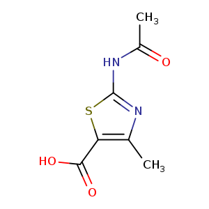 CC(=O)Nc1sc(c(n1)C)C(=O)O