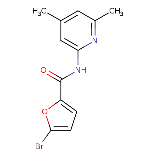 Brc1ccc(o1)C(=O)Nc1cc(C)cc(n1)C