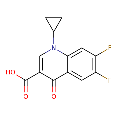 OC(=O)c1cn(C2CC2)c2c(c1=O)cc(c(c2)F)F