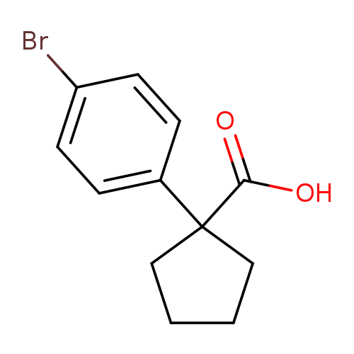 OC(=O)C1(CCCC1)c1ccc(cc1)Br