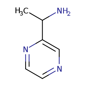 CC(c1cnccn1)N