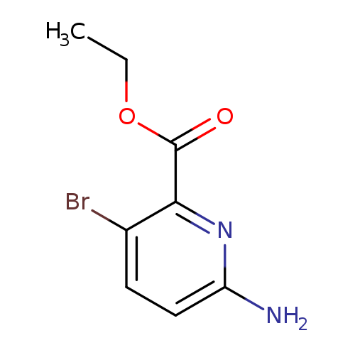 CCOC(=O)c1nc(N)ccc1Br