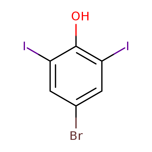 Brc1cc(I)c(c(c1)I)O
