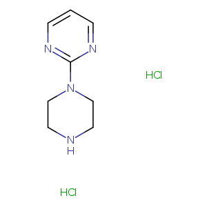 N1CCN(CC1)c1ncccn1.Cl.Cl