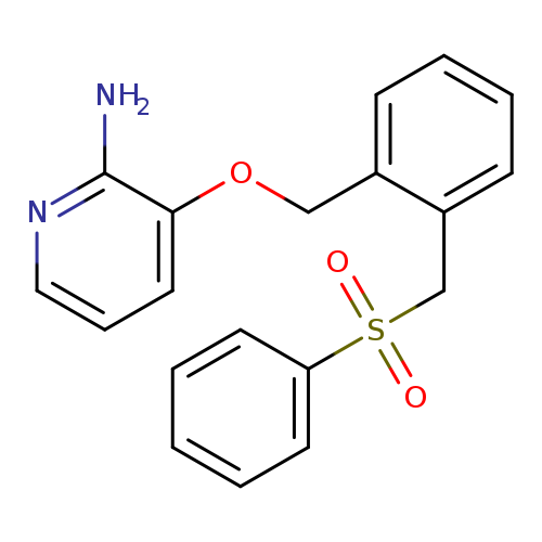 Nc1ncccc1OCc1ccccc1CS(=O)(=O)c1ccccc1