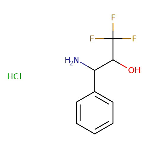 NC(C(C(F)(F)F)O)c1ccccc1.Cl
