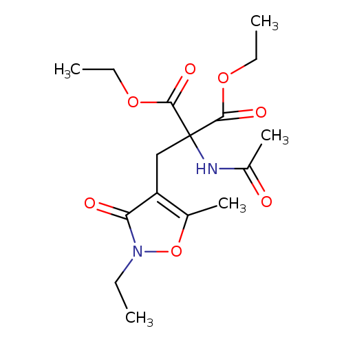 CCOC(=O)C(C(=O)OCC)(Cc1c(C)on(c1=O)CC)NC(=O)C