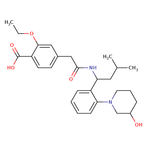 CCOc1cc(ccc1C(=O)O)CC(=O)NC(c1ccccc1N1CCCC(C1)O)CC(C)C