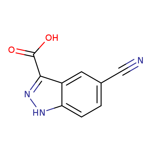 N#Cc1ccc2c(c1)c(n[nH]2)C(=O)O