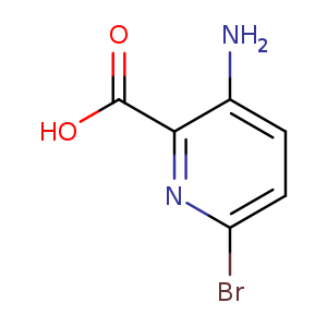 Brc1ccc(c(n1)C(=O)O)N