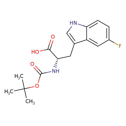 OC(=O)[C@H](Cc1c[nH]c2c1cc(F)cc2)NC(=O)OC(C)(C)C