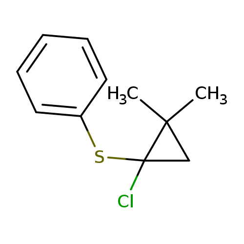 ClC1(CC1(C)C)Sc1ccccc1