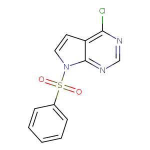 Clc1ncnc2c1ccn2S(=O)(=O)c1ccccc1