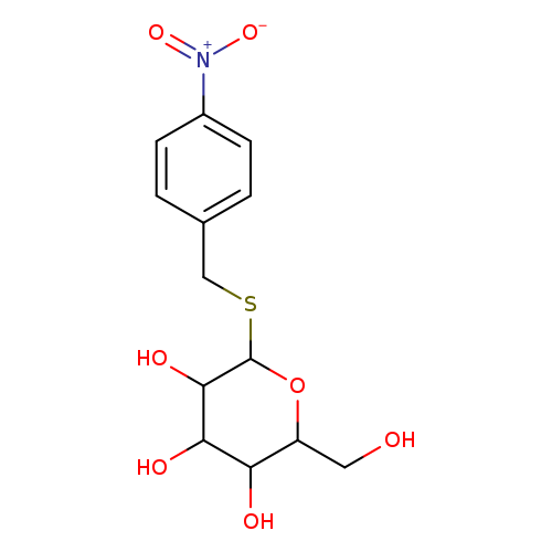 OCC1OC(SCc2ccc(cc2)[N+](=O)[O-])C(C(C1O)O)O