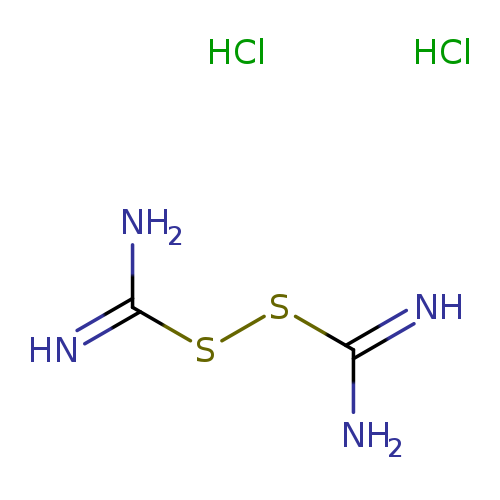 NC(=N)SSC(=N)N.Cl.Cl
