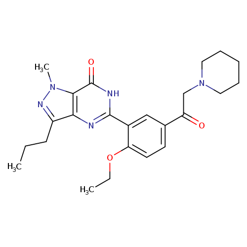CCCc1nn(c2c1nc([nH]c2=O)c1cc(ccc1OCC)C(=O)CN1CCCCC1)C