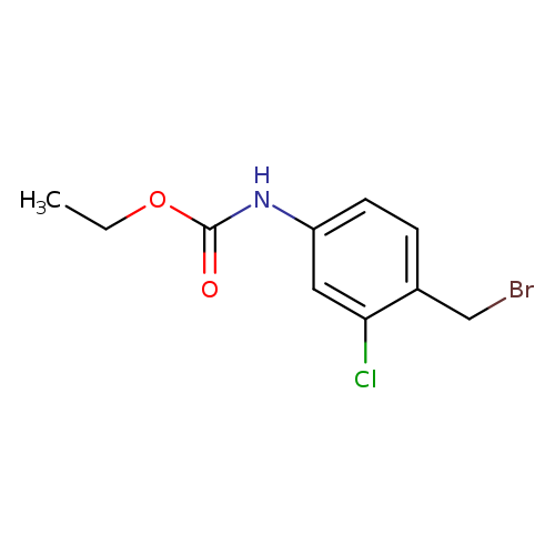 CCOC(=O)Nc1ccc(c(c1)Cl)CBr