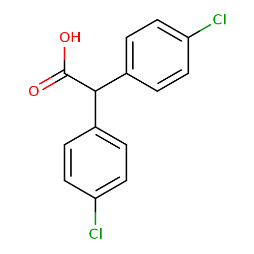 OC(=O)C(c1ccc(cc1)Cl)c1ccc(cc1)Cl