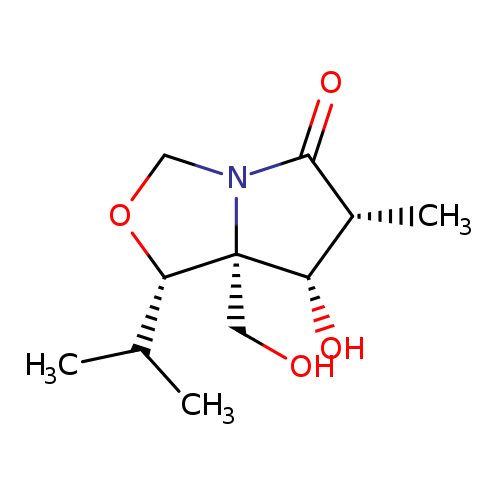 OC[C@]12[C@@H](OCN1C(=O)[C@@H]([C@@H]2O)C)C(C)C