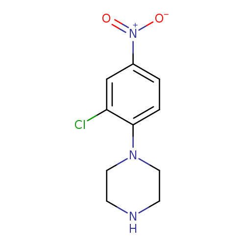 Clc1cc(ccc1N1CCNCC1)[N+](=O)[O-]