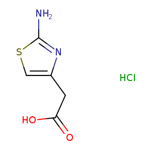Nc1nc(cs1)CC(=O)O.Cl