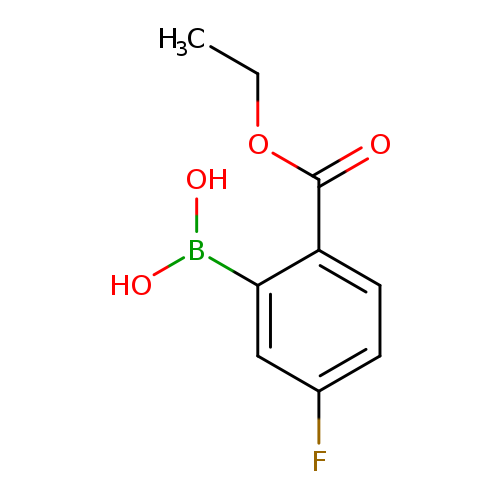 CCOC(=O)c1ccc(cc1B(O)O)F