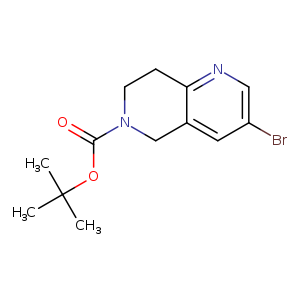 Brc1cnc2c(c1)CN(CC2)C(=O)OC(C)(C)C