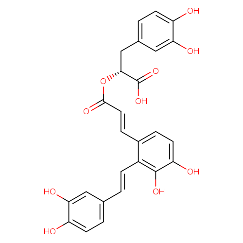 O=C(O[C@@H](C(=O)O)Cc1ccc(c(c1)O)O)/C=C/c1ccc(c(c1/C=C/c1ccc(c(c1)O)O)O)O