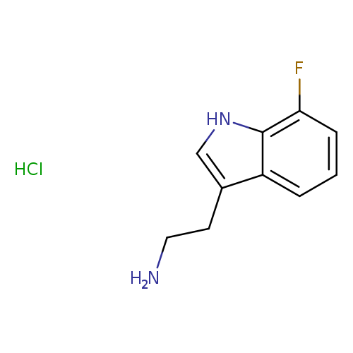 NCCc1c[nH]c2c1cccc2F.Cl