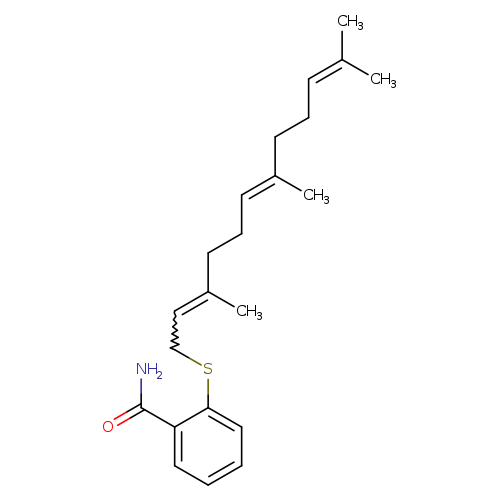 CC(=CCSc1ccccc1C(=O)N)CC/C=C(/CCC=C(C)C)C