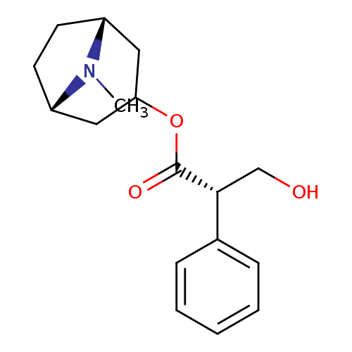 OC[C@H](c1ccccc1)C(=O)OC1C[C@@H]2CC[C@H](C1)N2C