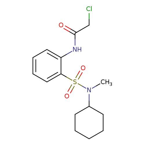 ClCC(=O)Nc1ccccc1S(=O)(=O)N(C1CCCCC1)C