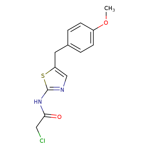ClCC(=O)Nc1ncc(s1)Cc1ccc(cc1)OC
