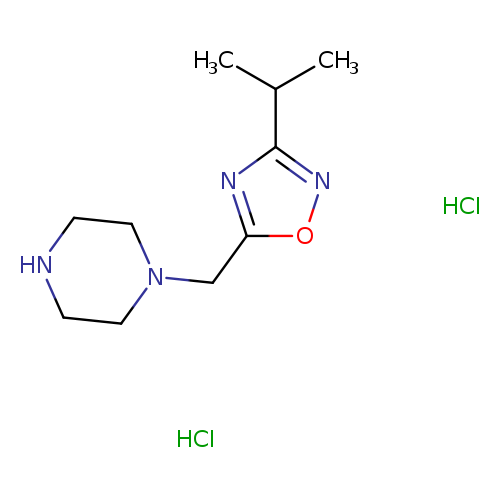 CC(c1noc(n1)CN1CCNCC1)C.Cl.Cl