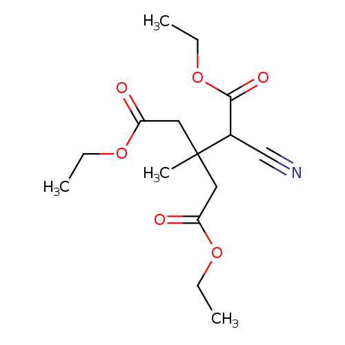 CCOC(=O)CC(C(C(=O)OCC)C#N)(CC(=O)OCC)C
