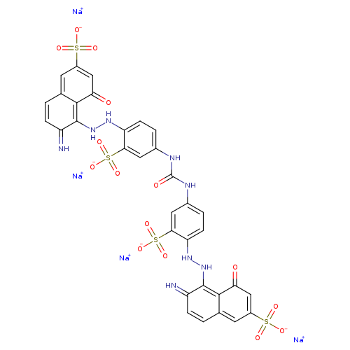 O=C(Nc1ccc(c(c1)S(=O)(=O)[O-])NNC1=C2C(=O)C=C(C=C2C=CC1=N)S(=O)(=O)[O-])Nc1ccc(c(c1)S(=O)(=O)[O-])NNC1=C2C(=O)C=C(C=C2C=CC1=N)S(=O)(=O)[O-].[Na+].[Na+].[Na+].[Na+]