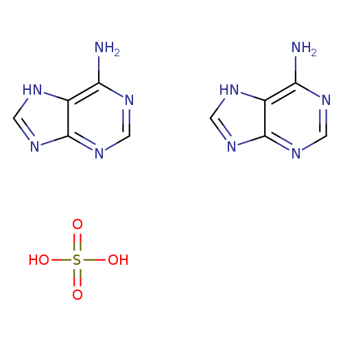 OS(=O)(=O)O.Nc1ncnc2c1[nH]cn2.Nc1ncnc2c1[nH]cn2